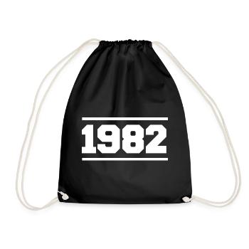 1982 Cadeau rétro 1982 original 1982 - Sac de sport léger - noir - Devant