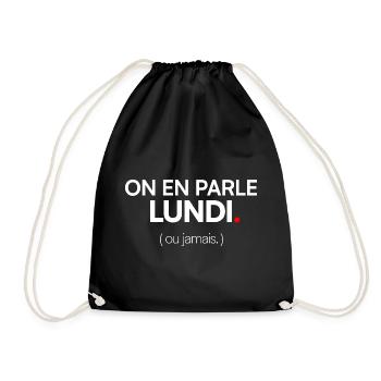 ON EN PARLE LUNDI – Humour travail open space - Sac de sport léger - noir - Devant