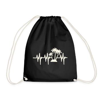 Vacances à la plage Heartbeat - Sac de sport léger - noir - Devant