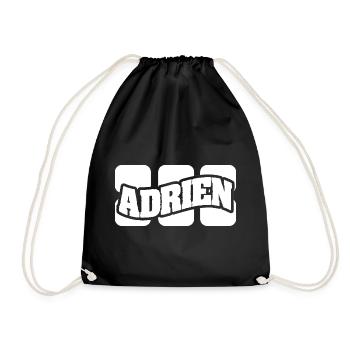 First name Adrien - Drawstring Bag - black - Front