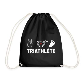 Baby-Triathleten-Humor – Triathlon-Geschenk - Turnbeutel - Schwarz - Vorne