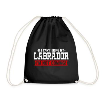 Cadeau d'amant de chien de chien de Labrador - Sac de sport léger - noir - Devant