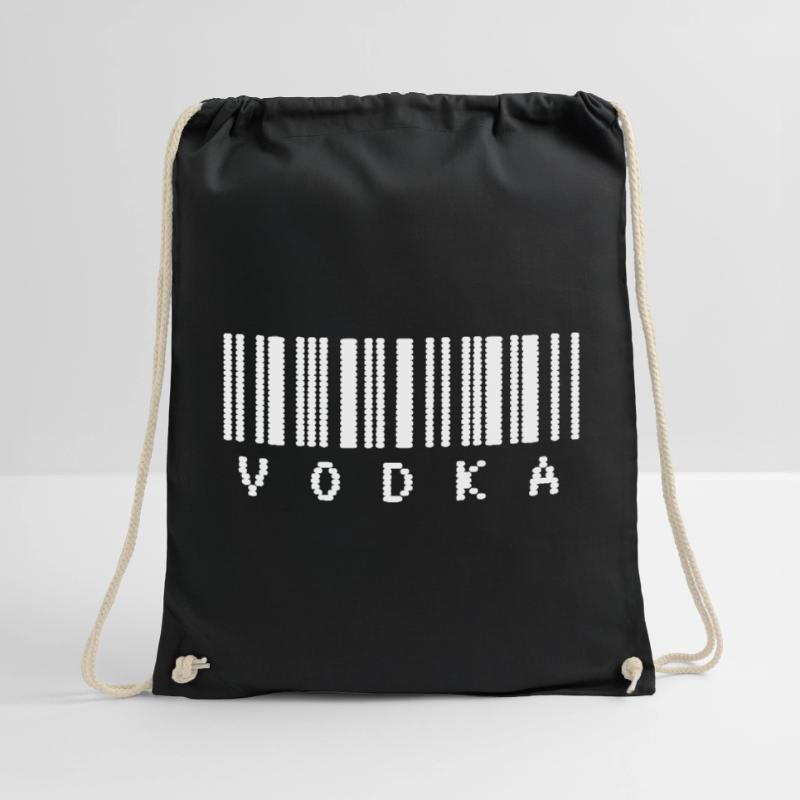 Typographie du code-barres de la vodka Sac de sport léger