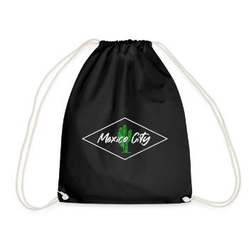 Cactus Skyline Mexico City - Drawstring Bag - black - Front