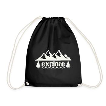 explore - Turnbeutel - Schwarz - Vorne