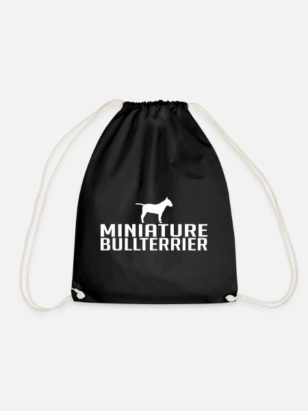 Miniature Bullterrier Hunderasse Hunde Wilsigns - Turnbeutel - Schwarz
