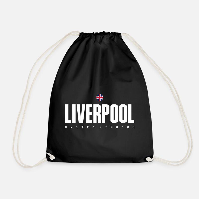 Liverpool Fetter Blocktext - Turnbeutel - Schwarz