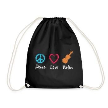 Paix Amour Violon - Sac de sport léger - noir - Devant