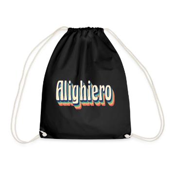 vintage rétro Alighiero t-shirt t-shirt cadeau - Sac de sport léger - noir - Devant