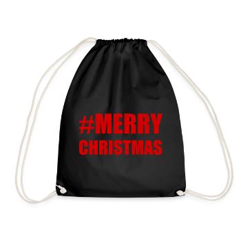 PÈRE NOËL. NOËL. JOYEUX NOËL. MERRY CHRISTMAS - Sac de sport léger - noir - Devant