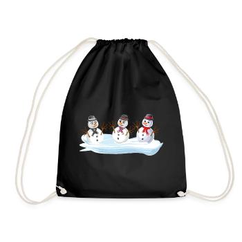 Bonhommes de neige - Snowman Christmas squad - Sac de sport léger - noir - Devant
