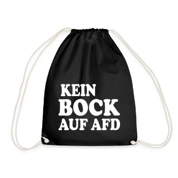 kein bock auf afd - Turnbeutel - Schwarz - Vorne