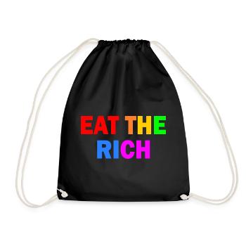 Eat the rich - Turnbeutel - Schwarz - Vorne