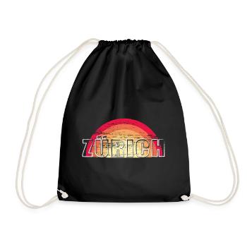 Zürich - Vintage Logo Sunset ZURICH - Drawstring Bag - black - Front