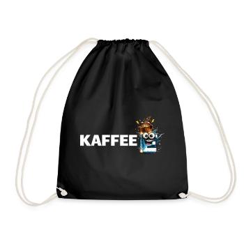 Coffee Mascot Splash - Drawstring Bag - black - Front