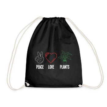 Amateur des plantes Paix Amour Plantes Fleurs succulentes - Sac de sport léger - noir - Devant