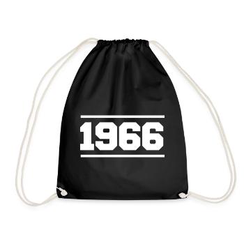 1966 Cadeau rétro 1966 - Sac de sport léger - noir - Devant