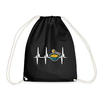 I love cheese fondue - Drawstring Bag - black - Front