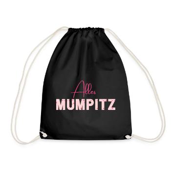 Alles Mumpitz - Wortschätze - vergessene Wörter - Turnbeutel - Schwarz - Vorne