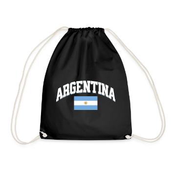 Argentina Football Lover Retro Sports Design - Turnbeutel - Schwarz - Vorne