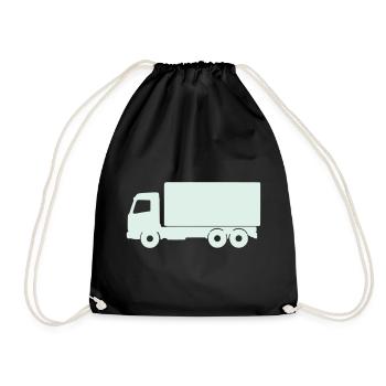 Silhouette du camion Mint - Sac de sport léger - noir - Devant
