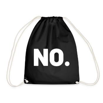 NO. - Drawstring Bag - black - Front