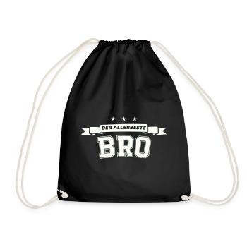 Der Allerbeste Bro - Turnbeutel - Schwarz - Vorne