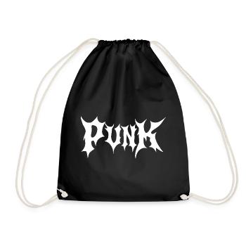 Punk-Gothic-Logo - Turnbeutel - Schwarz - Vorne