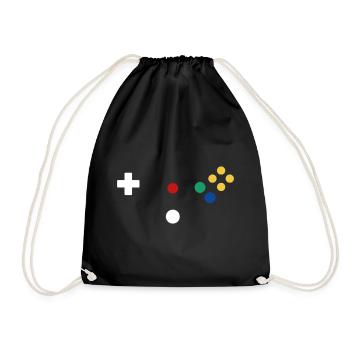 Retro Controller - Turnbeutel - Schwarz - Vorne