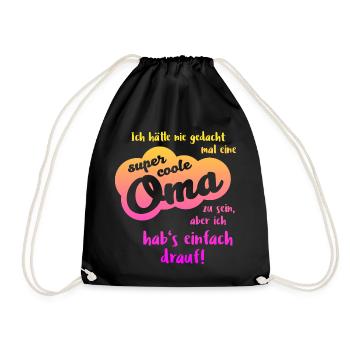 Super coolee Oma Geschenk beste Oma - Turnbeutel - Schwarz - Vorne