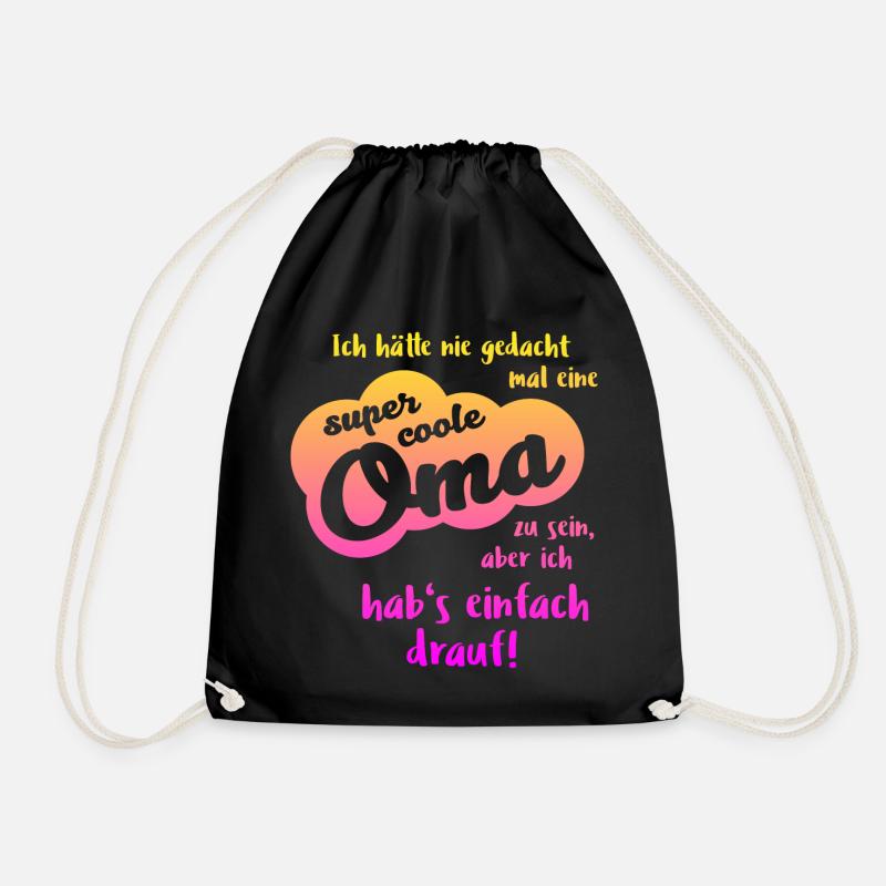 Super coolee Oma Geschenk beste Oma - Turnbeutel - Schwarz