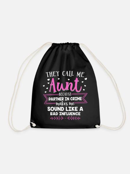 They Call Me Aunt - Turnbeutel - Schwarz