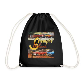 Havana Cuba Siempre Habana - Drawstring Bag - black - Front
