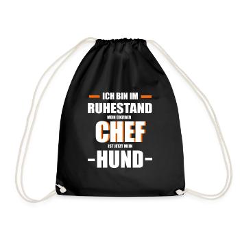 Ruhestand Chef Hund Tier - Turnbeutel - Schwarz - Vorne