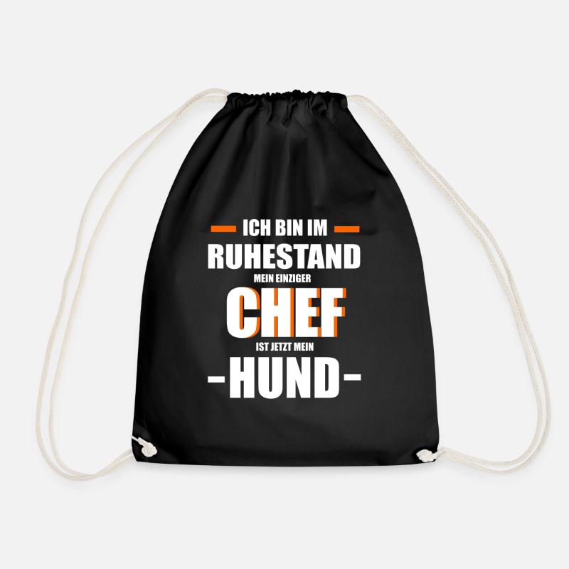 Ruhestand Chef Hund Tier - Turnbeutel - Schwarz