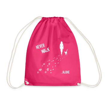 Ne marchez jamais seul chat femme - Sac de sport léger - fuchsia - Devant