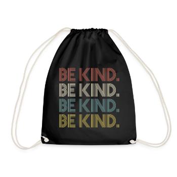 Be Kind Shirt Anti Bullying Kindness - Drawstring Bag - black - Front