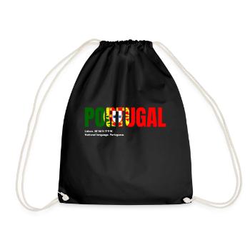 Portugal Portuguese - Drawstring Bag - black - Front