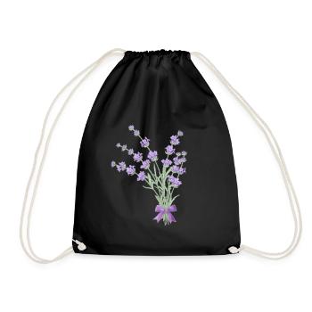 Bouquet of lavender - Drawstring Bag - black - Front