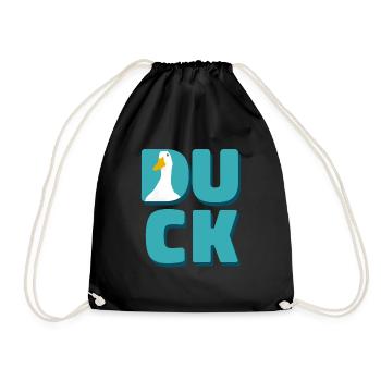 duck - Drawstring Bag - black - Front