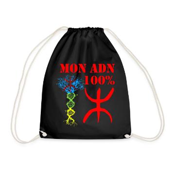 My 100% Amazigh DNA - Drawstring Bag - black - Front