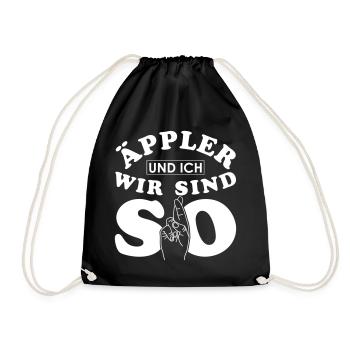 Äppler und ich wir sind so - Turnbeutel - Schwarz - Vorne