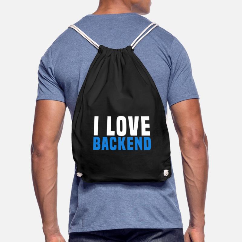 Programming the backend Drawstring Bag