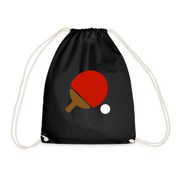 Table tennis table tennis table tennis bats - Drawstring Bag - black - Front