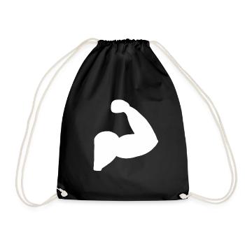 Muscle d'haltérophilie Biceps Bodybuilder Fitness Fit - Sac de sport léger - noir - Devant