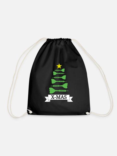 Christmas Dart Dart Darts Darts X-Mas - Drawstring Bag - black