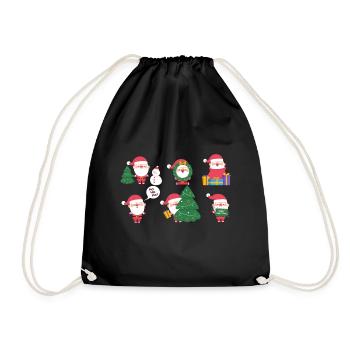 Noël - Sac de sport léger - noir - Devant