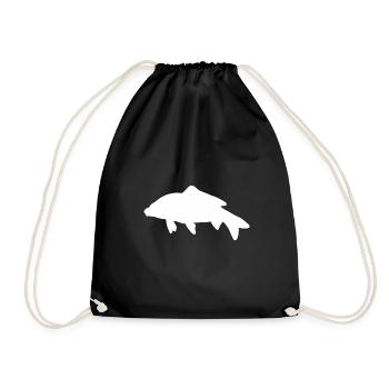 Fish marine animals shark fishes animal fish marine animal - Drawstring Bag - black - Front