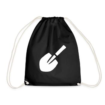 Pelle jardinier bêche jardin hobby jardinier - Sac de sport léger - noir - Devant