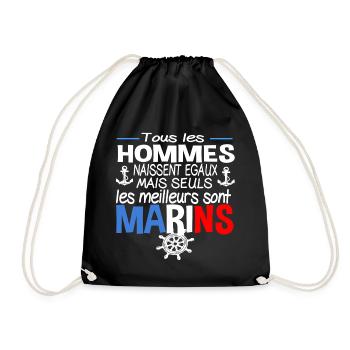 Marin Métier Cadeau Humour Marine Mer Homme - Sac de sport léger - noir - Devant